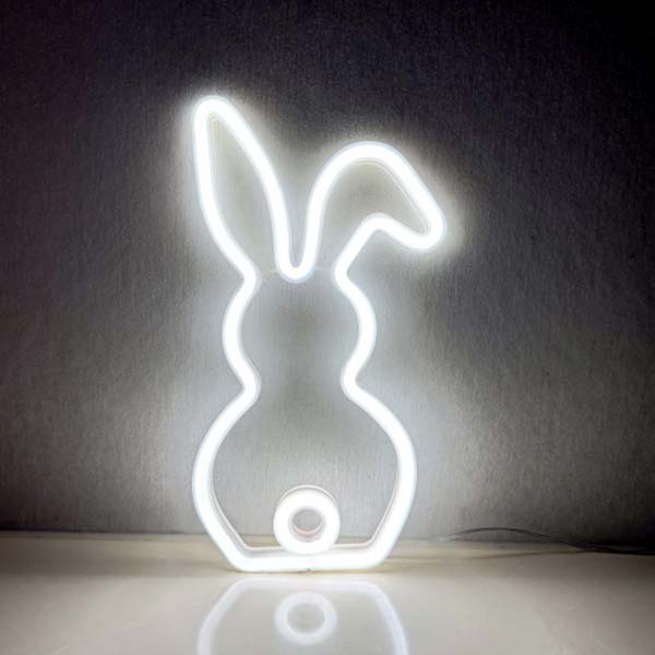 Bonnie Rabbit Neon Sign Adorable Rabbit LED Neon Light Sign – Waterproof Outdoor & Indoor Decor ...